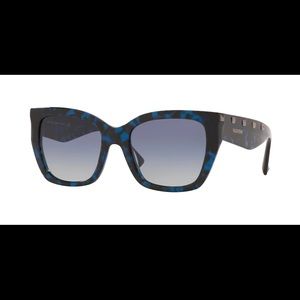 Havana Blue Valentino VA4048 Cat Eye Sunglasses For Women- WORN ONCE